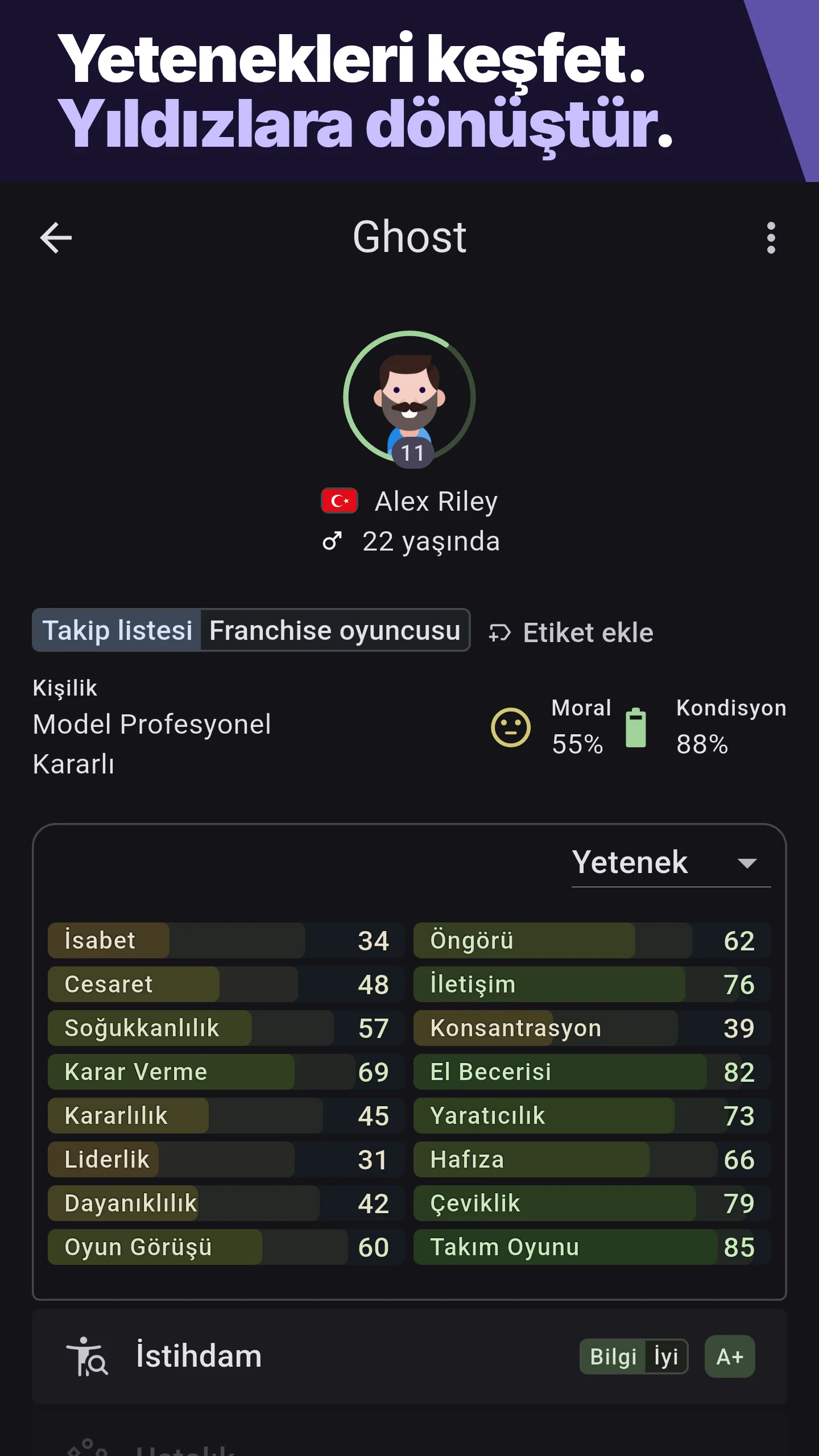 Yetenekleri keşfet. Yıldızlara dönüştür.