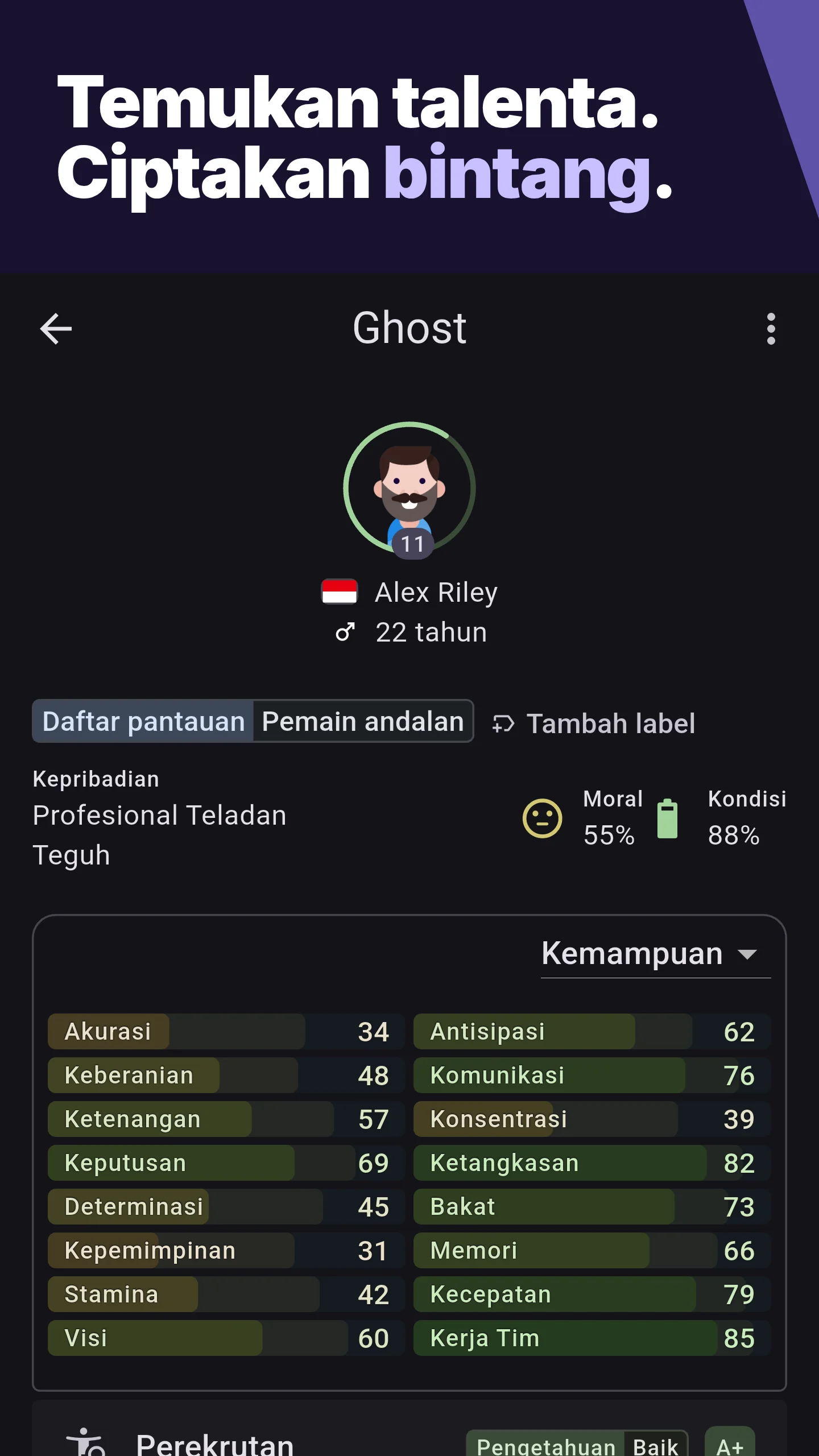 Temukan talenta. Ciptakan bintang.