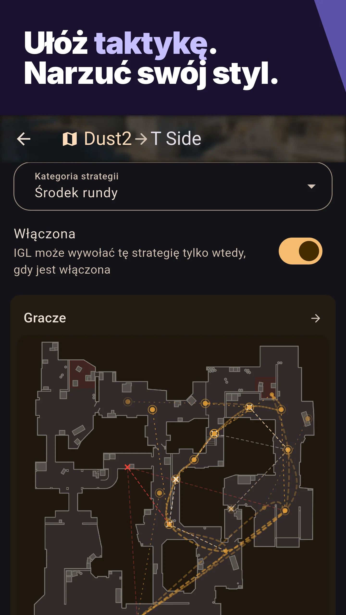 Ułóż taktykę. Narzuć swój styl.