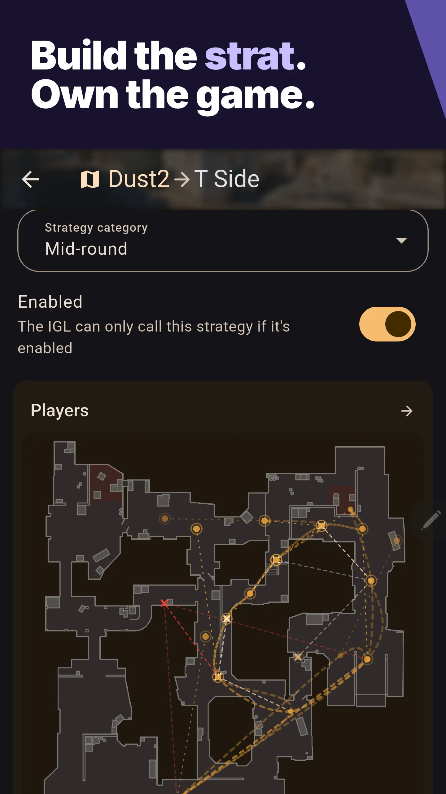 Build the strat. Own the game.