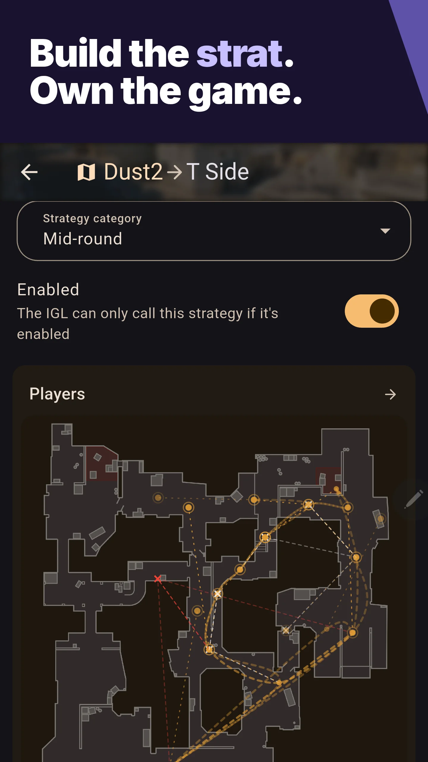 Build the strat. Own the game.